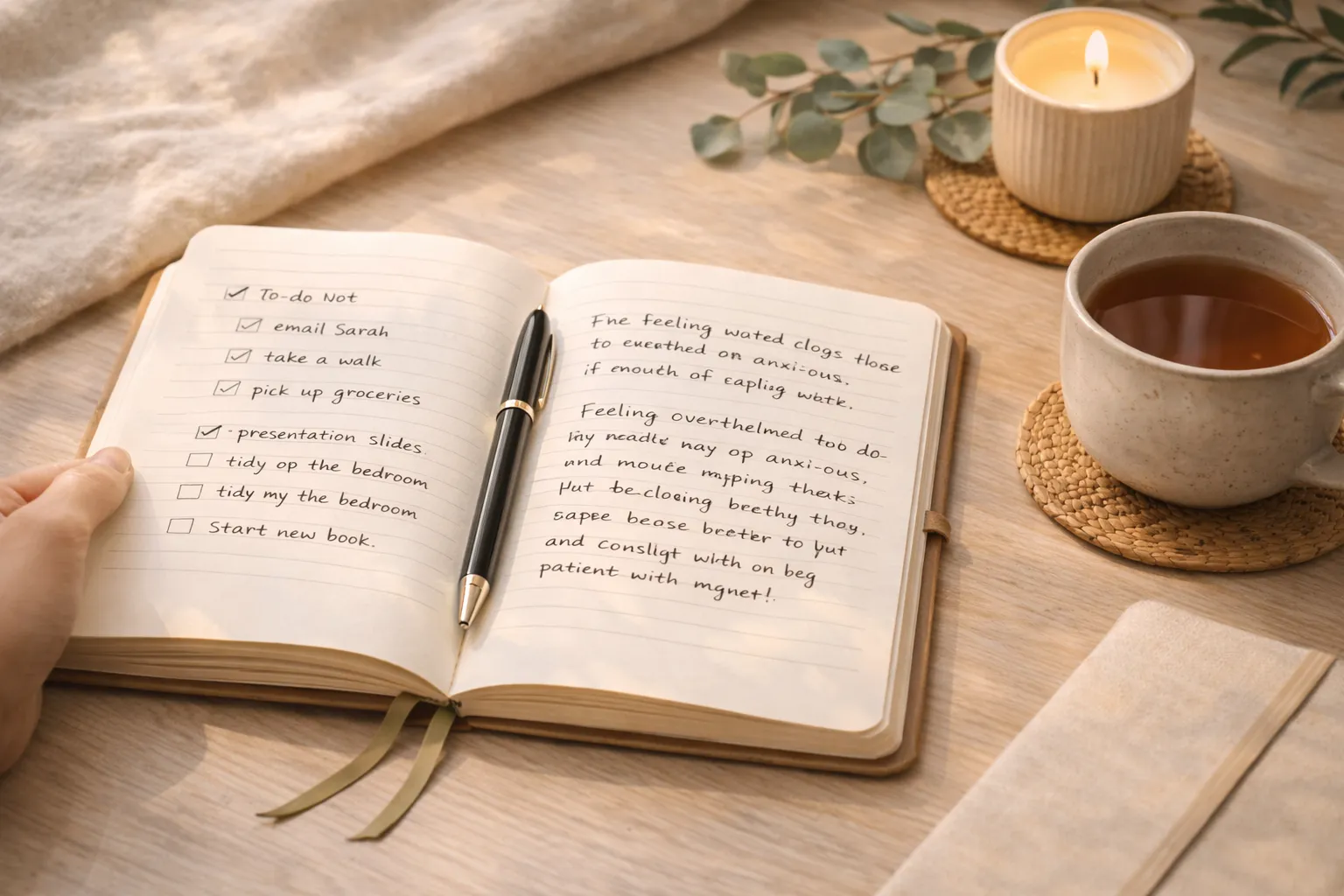 How to journal for stress: five bounded writing exercises with direct, adjacent, and mixed evidence clearly separated.